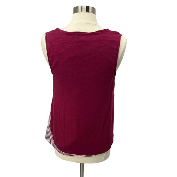 ANTHRO DELETTA Layered Maroon V-Neck Top Sz MD - Picture 6 of 9